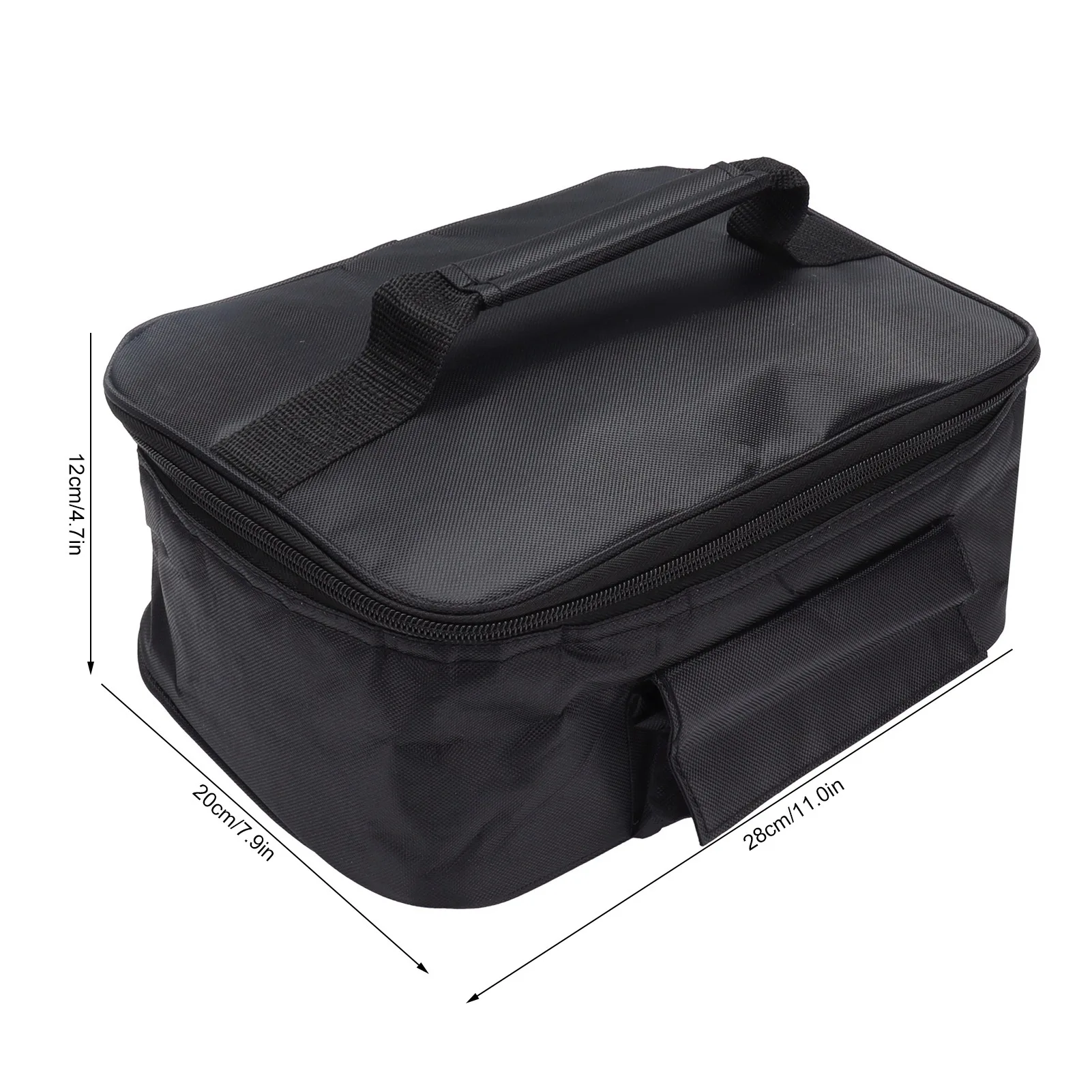Portable Mini Car Microwave 12V Electric Heated Lunch Box Oven Fast Heating Picnic Box for Travel Camping Food Cooking Black 6