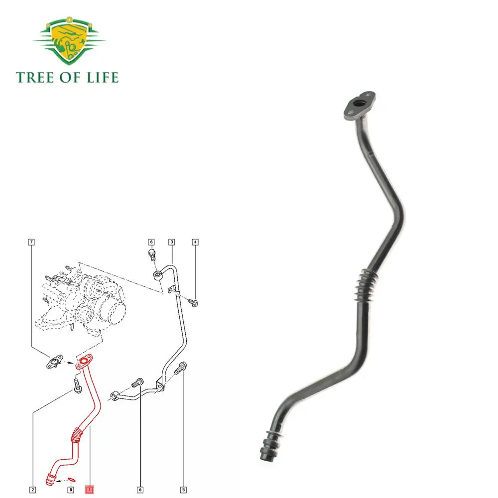 For Renault Trafic 2 Vaxhall Vivaro A 2.0L CDTI 2001 2002 2003 2004 2005 2006 2007 2008 2009 2010 urbo Oil Return Pipe 93161726