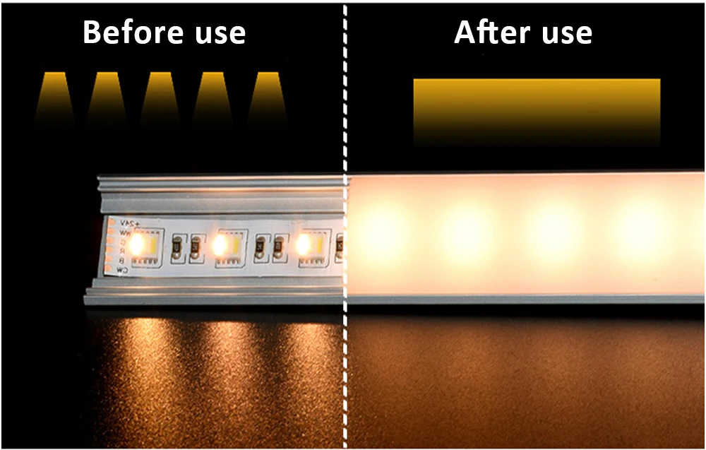 50CM LED Aluminum Profile for Tape Lights 8mm 10mm Corner Channel Diffuser V Shape Black Silver Housing 90 Degree Ceiling Decor