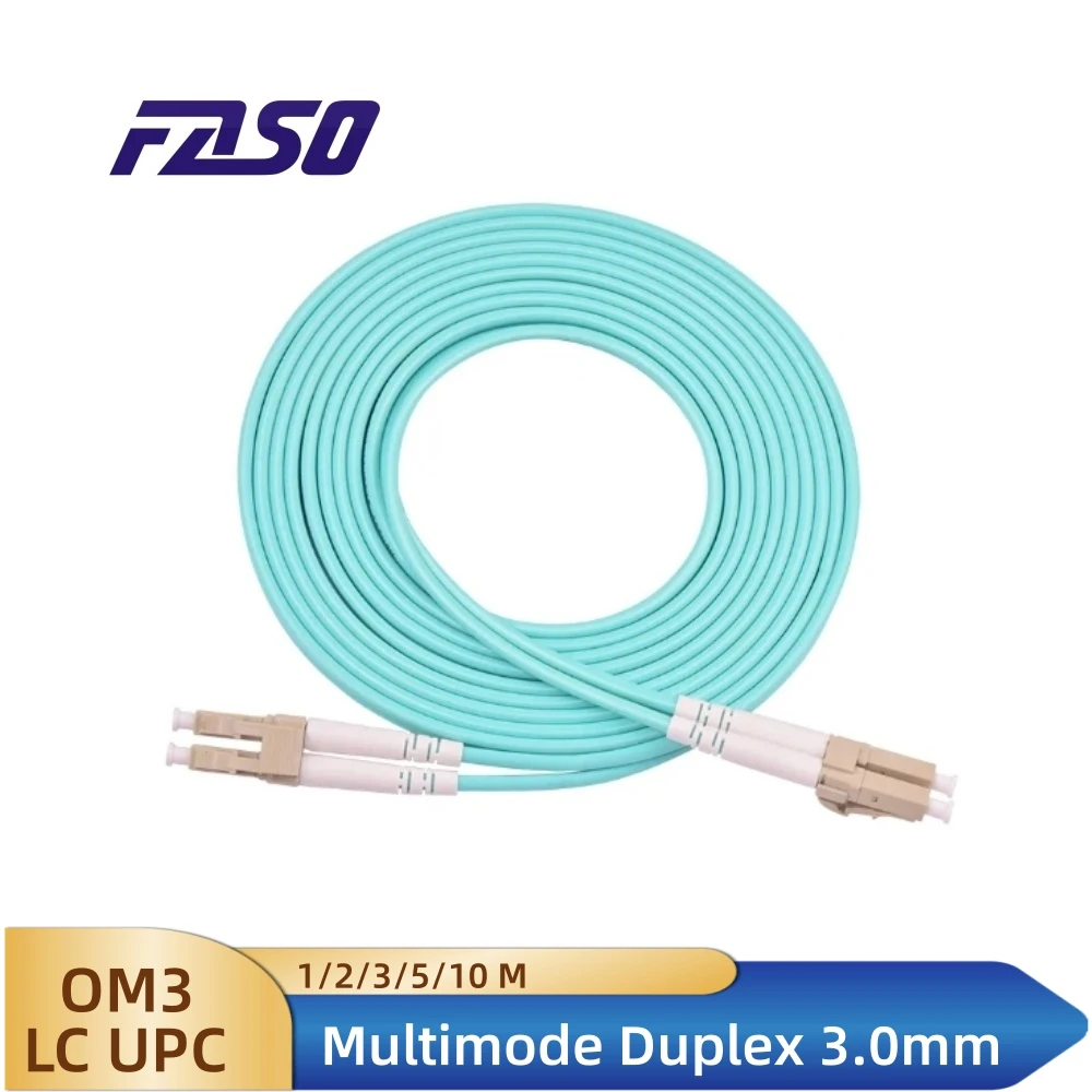 10Pcs-OM3-LC-UPC-LC-UPC-Multimode-Duplex-3-0mm-Optical-Fiber-Optic ...