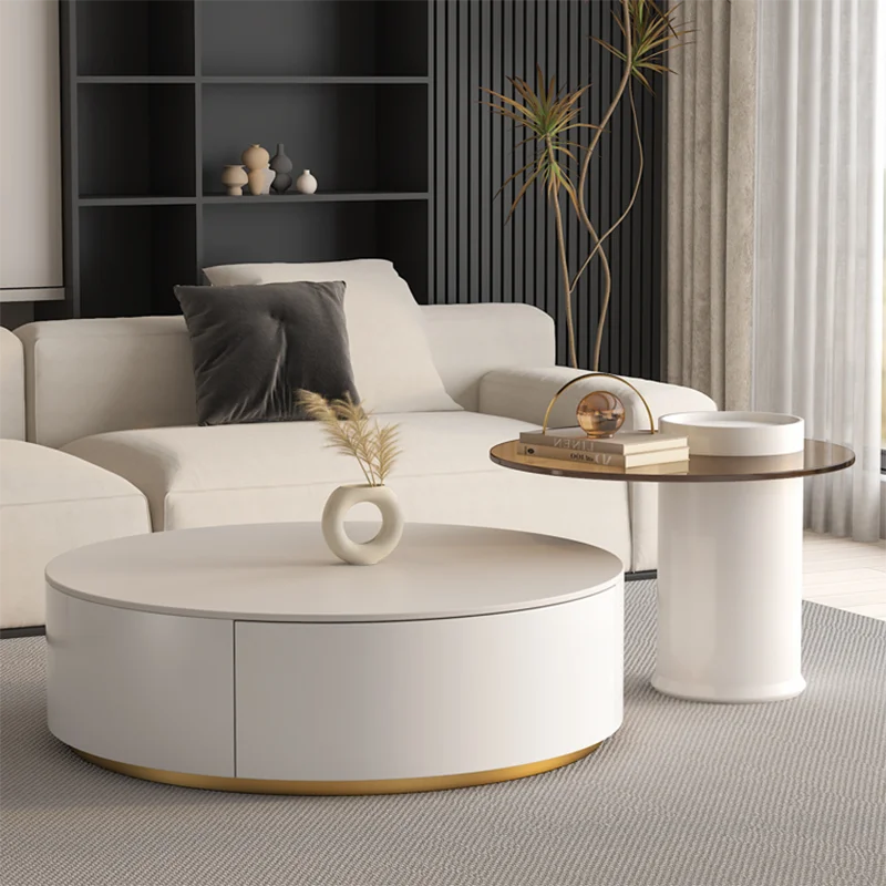 

Hall White Coffee Table Entryways Entrance Minimalist Accent Floor Table Side Round Table Nightstands De Nuit Nordic Furniture