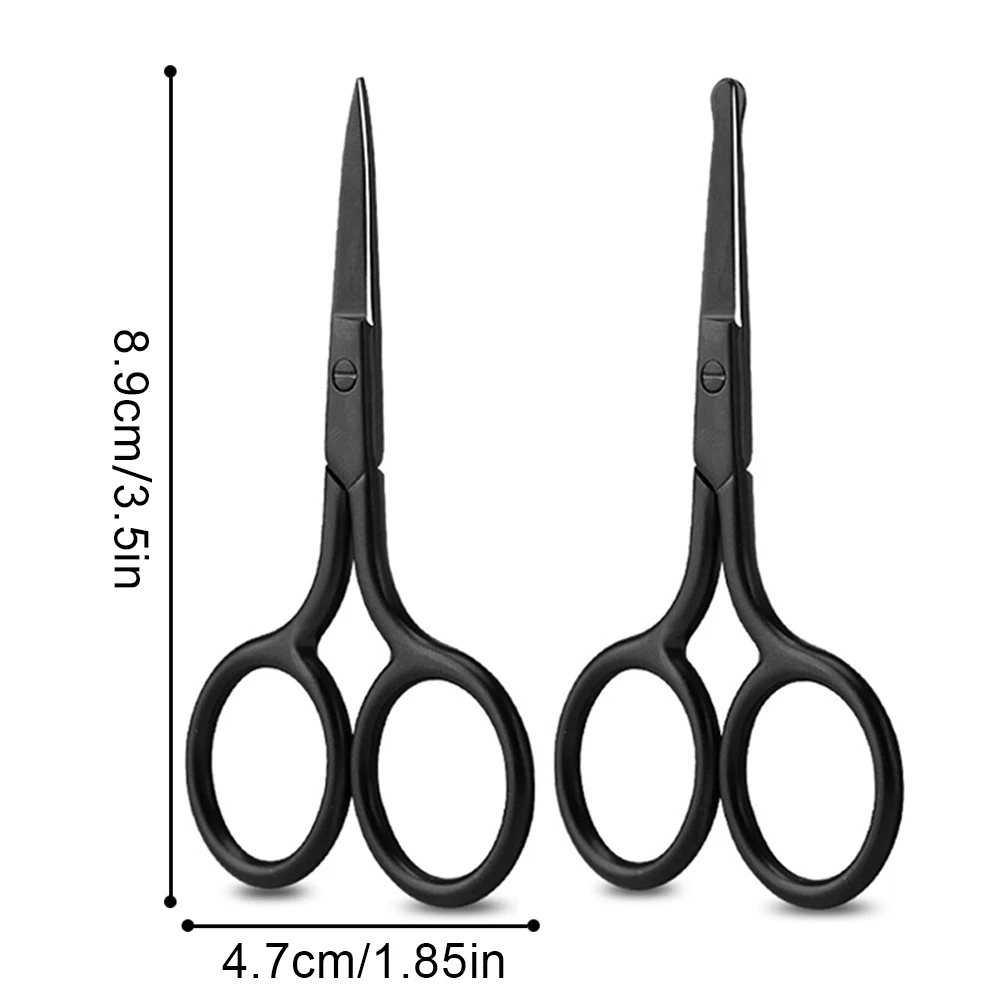 1Pcs Nose Hair Scissors Nail Cuticle Round Tip Eyebrows Scissors Safe Stainless Steel Nose Hair Remover Trimming Makeup Tool 6