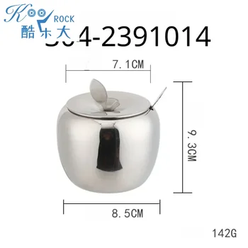 Piatto per barattolo di miele, serbatoio per condimenti in acciaio inossidabile, scatola per condimenti, tazza per aromi, Rosh Hashanah Shana Tova 1