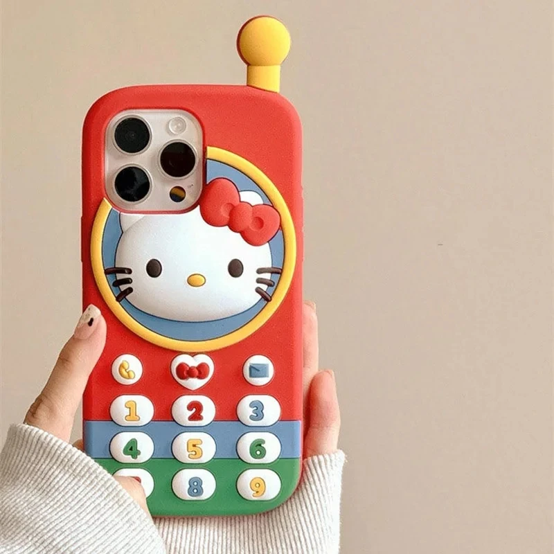 Vibrant Cat-Themed 3D Silicone Phone Cover