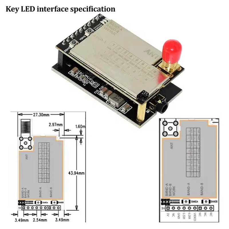 AAAEL-3.3G VRX FPV 3.3Ghz Récepteur Vidéo Analogique pour Drone RC Longue Portée