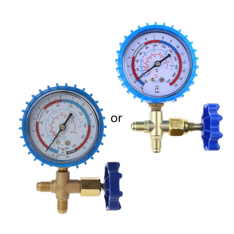 

220PSI 500PSI Air Conditioning Refrigerant Recharge Pressure Gauge Manometer 85WC