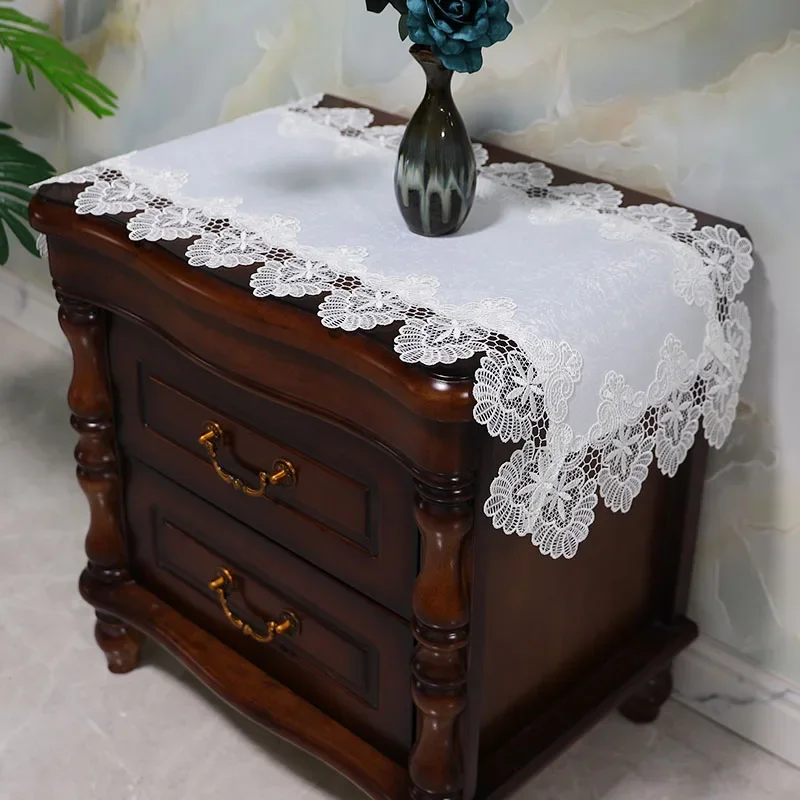 

Household high-end printed bedside table tablecloth yellow