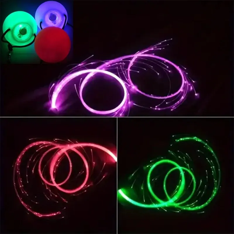 LED Colorful Luminous Ball Swing Flash Ball Dance Fitness Exercise Ball Halloween Christmas Children's Ball Light Toys 6