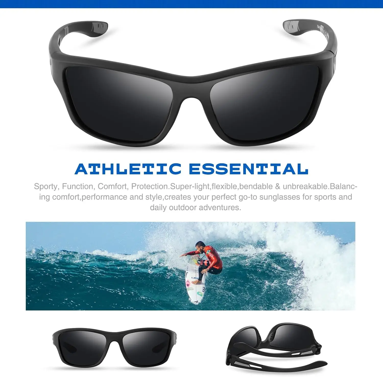 Polarized Sports UV400 Protection Wraparound Sunglasses