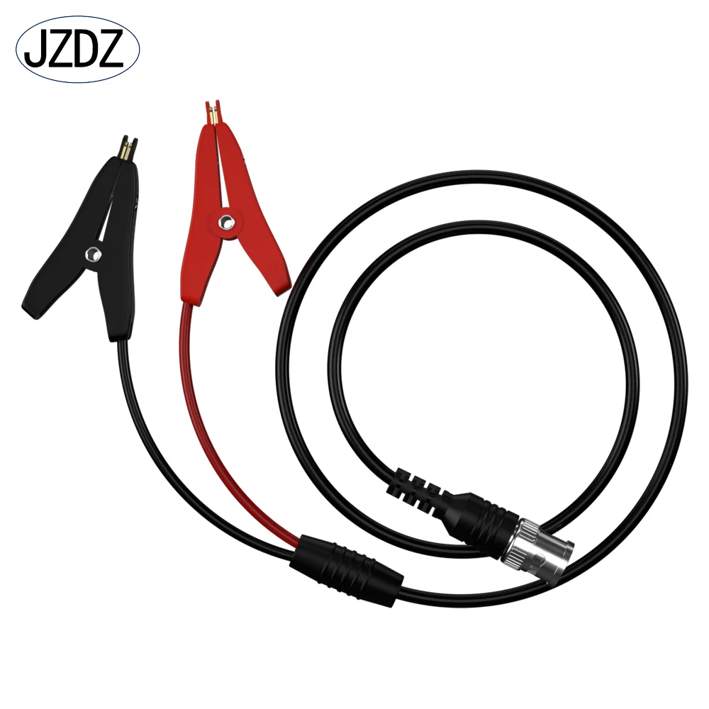 

JZDZ 100CM Insulated BNC Male to Dual Kelvin Alligator Clip Low Loss Coaxial Cable Test Lead Connector for Oscilloscope J.70050