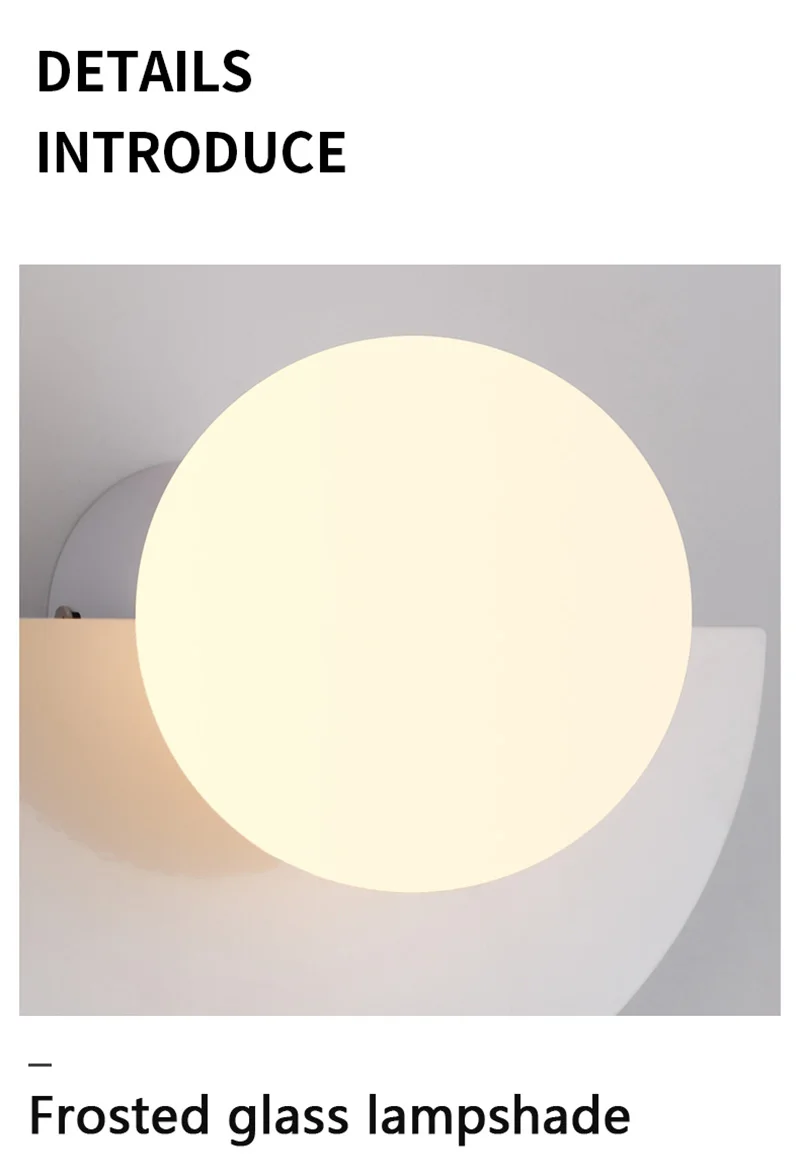 LED Wall Lamp Nordic Wrought Iron Bedroom Bedside Wall Light Simple Colorful Glass Ball бра Indoor Livingroom Sconce Home Decors