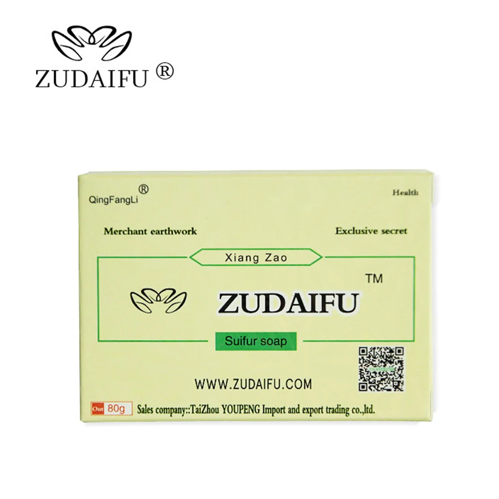 Zudaifu Sulfur Soap Cleanser Oil-Control Cure Face Whitening Sulfur Soap Skin Peel Cleanser Handmade