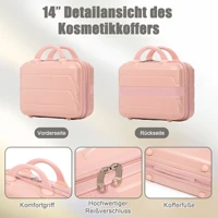 Ensemble de valises HOUSE SPOLE ABS avec serrure à combinaison et roulettes pivotantes à 360 degrés, avec trousse de toilette 5