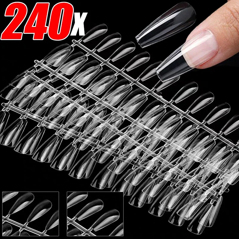 Transparent ABS Nail Extension Tips for DIY Nail Art