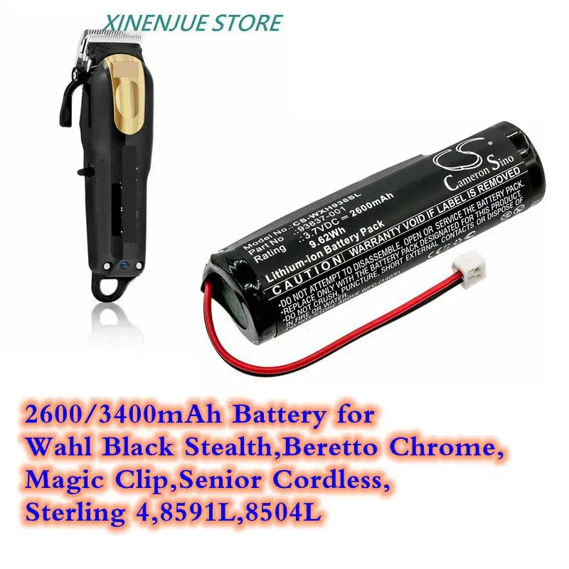 Электрическая машинка для стрижки 2600/3400 мАч аккумулятор Wahl Black Stealth Beretto Chrome Magic Clip