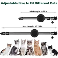 Airtag Cat Collar Breakaway, Reflective Kitten Collar with Apple Air Tag Holder and Bell for Girl Boy Cats, 0.4 Inches 2