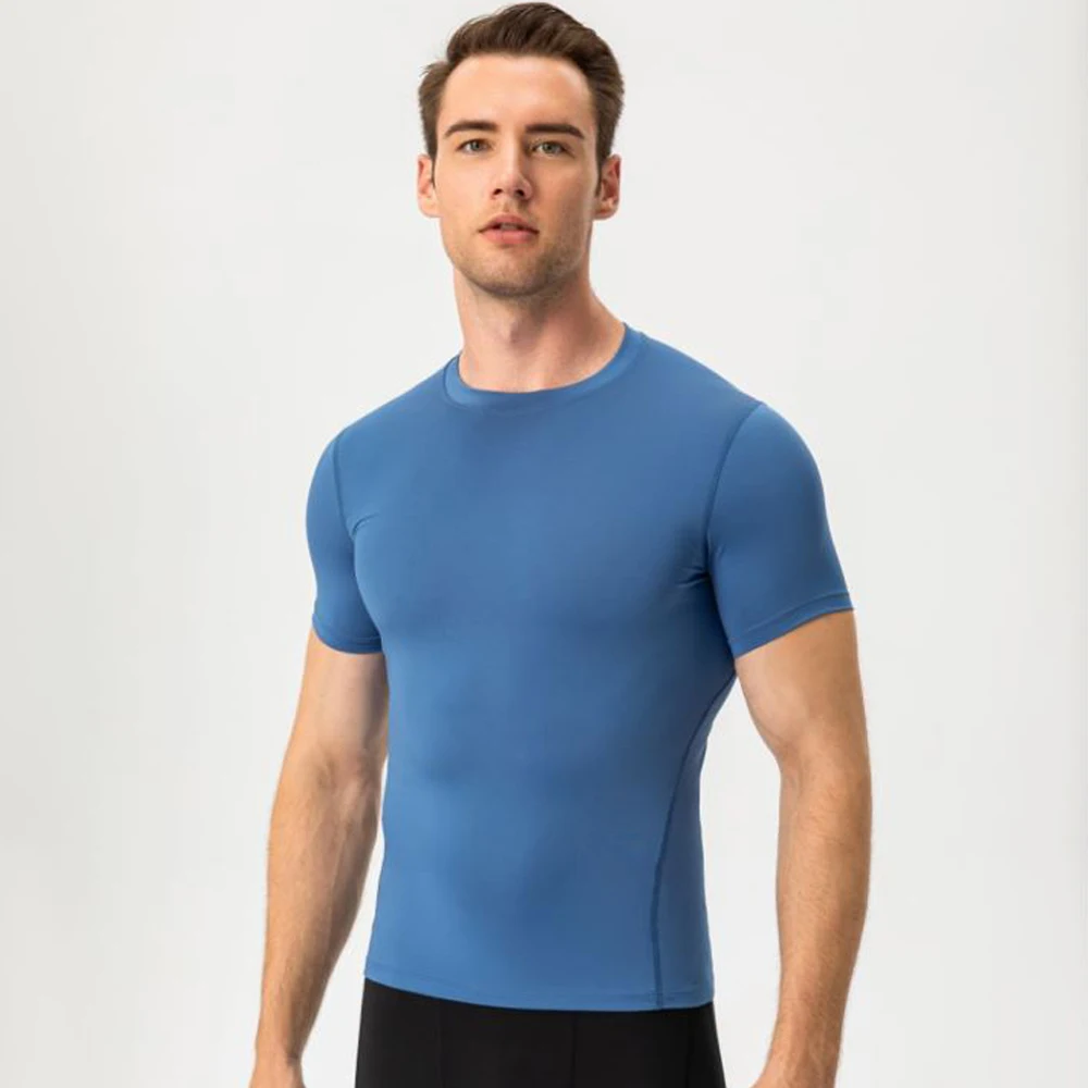 

Спортивная компрессионная Футболка мужская футболка с коротким рукавом быстросохнущие блузки для бега футболки для фитнеса мужские футболки