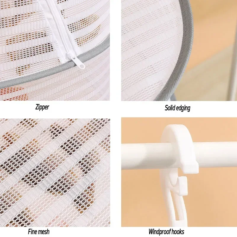 Drying Net 3layer Hanging Clothes Drying Nets for Fruit Herbs Foods Dryer Cage Breathable Storage Rack Cleaning Dry Tools 5