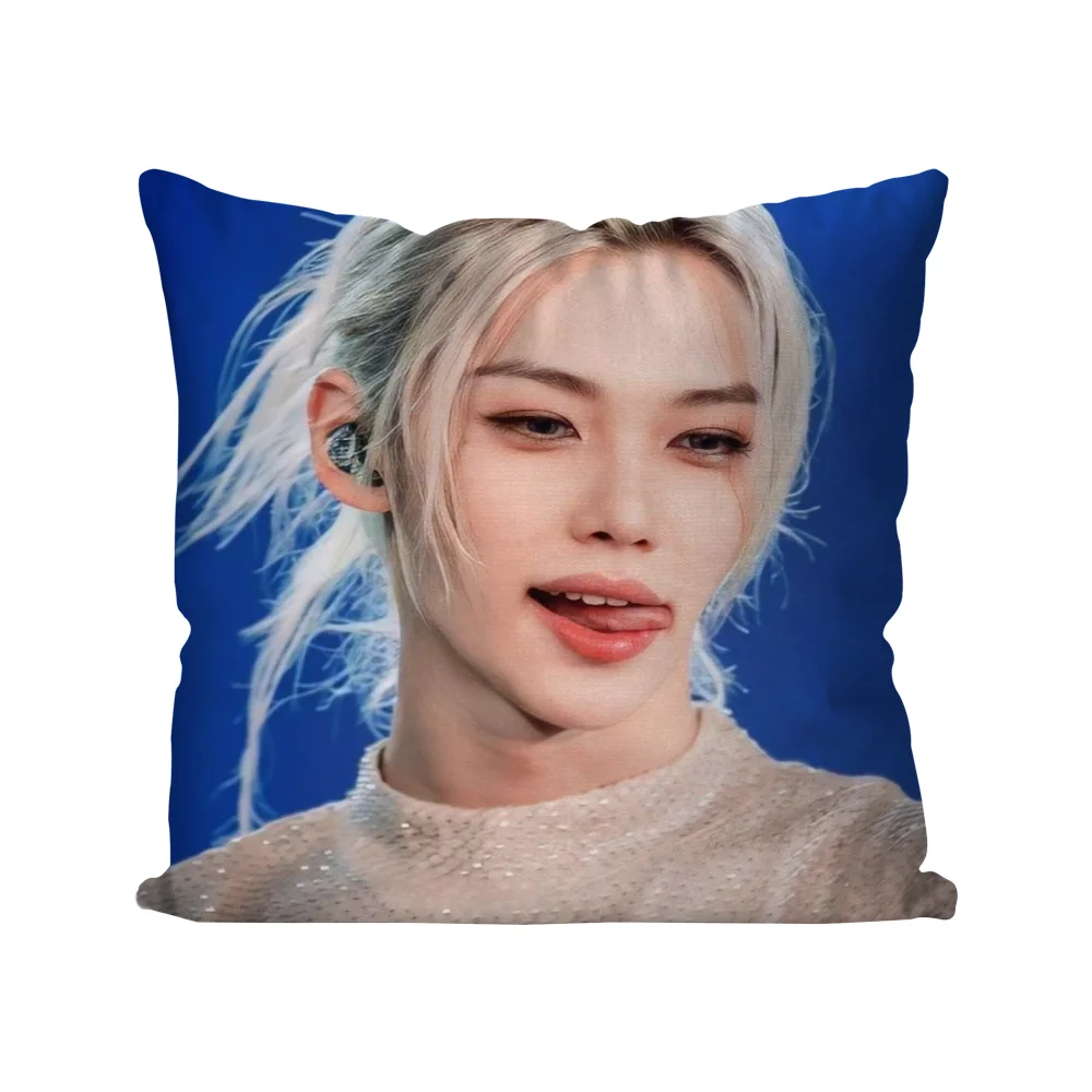 1pc F-Felix KPOP Pillow Case Square Pillow Bedroom Sofa Leisure Comfort Cushion Car Living Room Home Decoration 40X40 6