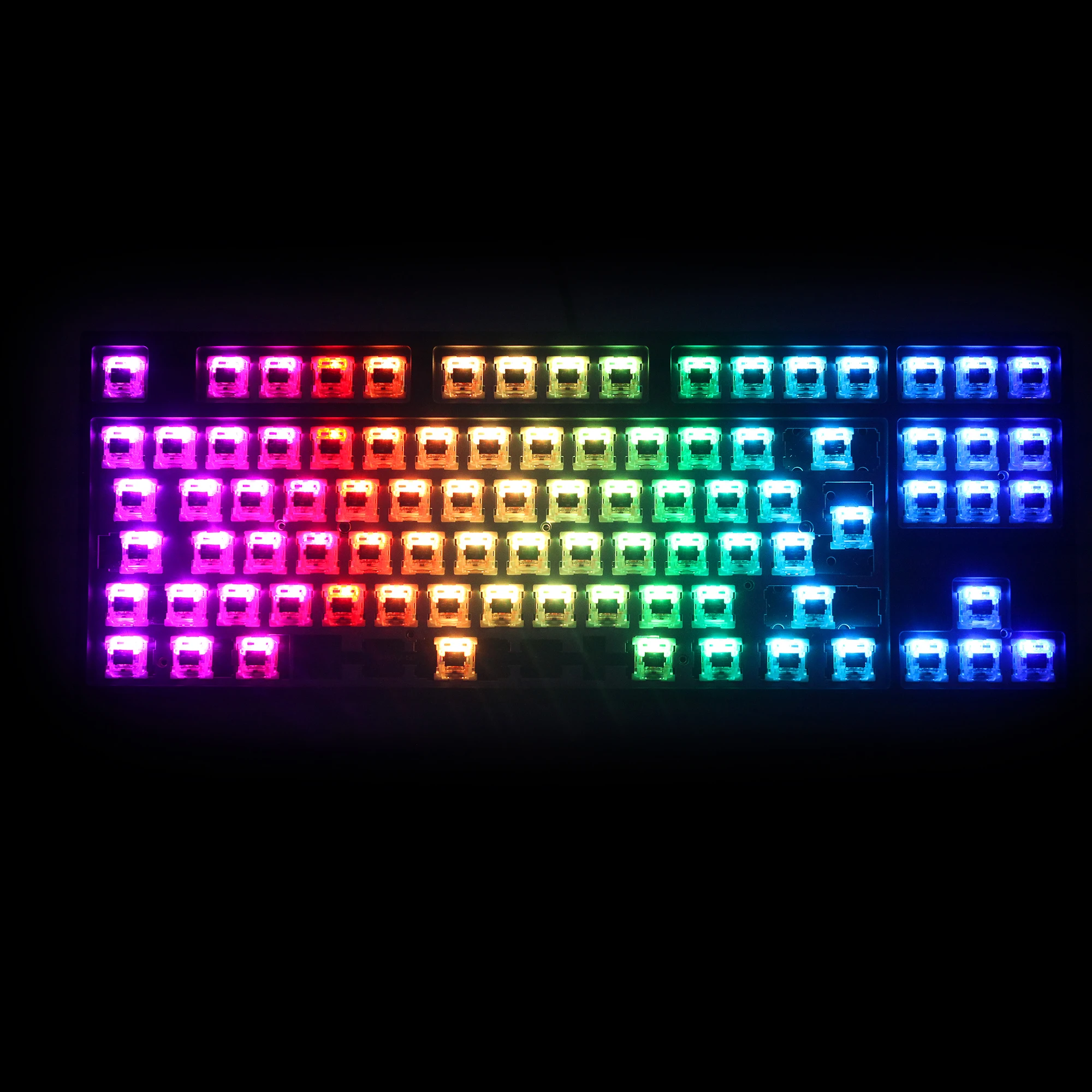 Teclado Mecânico Personalizado Swappable Quente Interruptor Programável Pcb Underglow tipo c Via Bm80 Iso 80 - Imagem 5