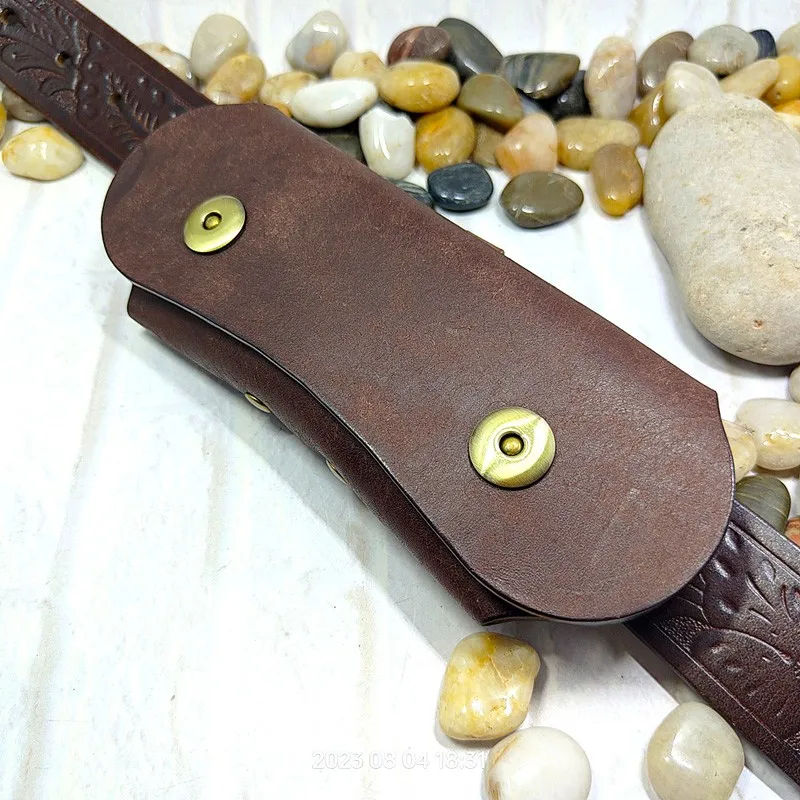 

Blongk Glasses Case Waist Bag Handmade Genuine Leather Portable Sunglasses Box Pocket Belt Pack for Men Women YJHd-7L