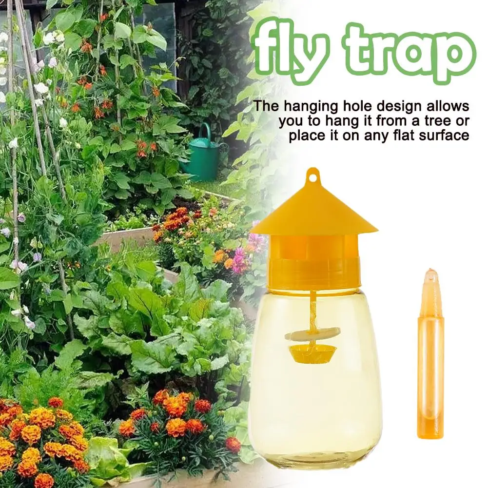 

Fruit Fly Trap Killer Yellow Plastic Drosophila Trap Anti Fly Fruit Fly Killer Catcher Orchard Insect Trap Pest Control Products