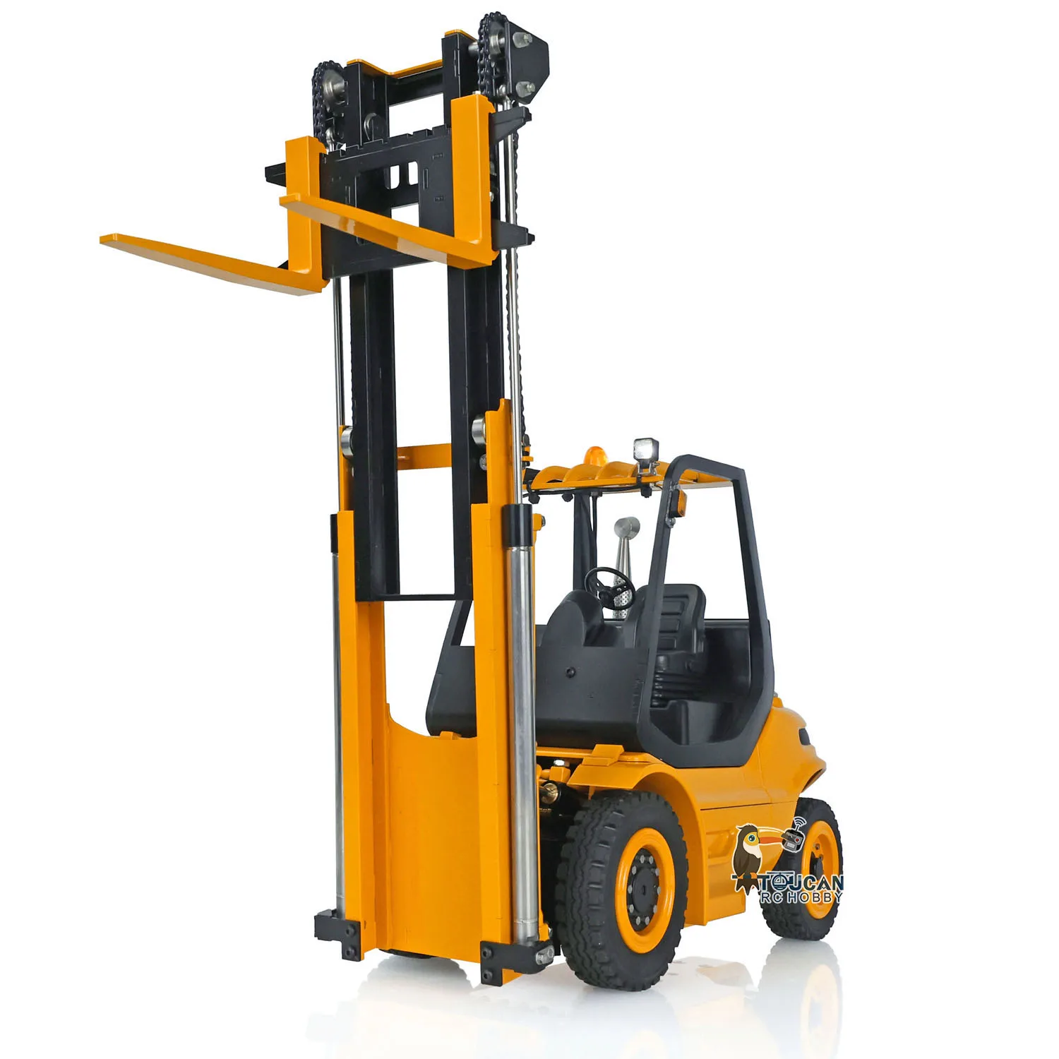 LESU RC Hydraulic 1/14 Forklift Truck Radio Control Transfer Car RTR Model Light Sound Systems Battery Toy Gift THZH1380 4