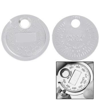 1Pcs Spark Plug Gap Gauge Tool Measurement Coin-type 0.6-2.4mm Range Spark Plug Gage 1