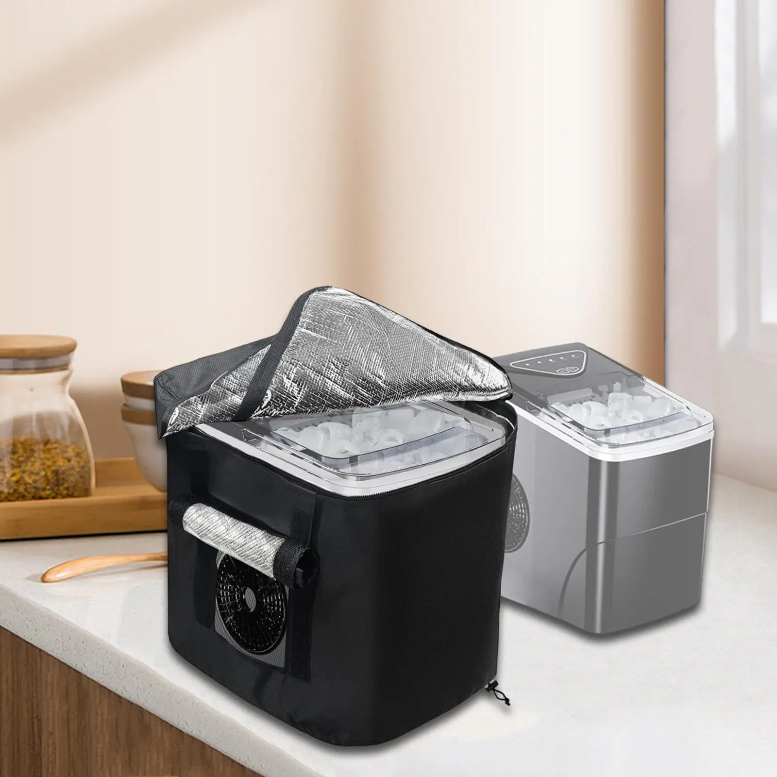 Countertop Ice Maker Cover Universal Ice Maker Insulation Cover for Garage Bread