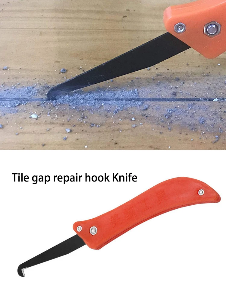 

Tile gap repair hook Knife Professional Gap Hook Knife Tile Repair Tool Old Mortar Cleaning Dust Removal Steel Construction
