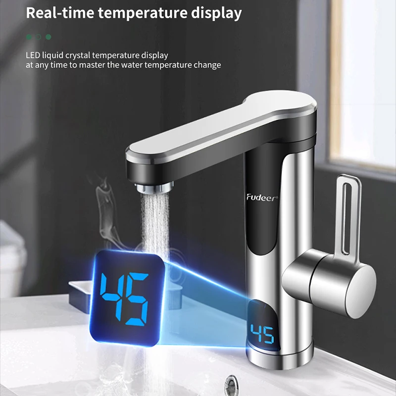 Instant Water Heater Faucet Tap 220v 3400w Tankless Hot Cold Electric  Display - Kitchen Aid/demand Water Heaters - Aliexpress