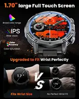 New Men Military Outdoor 1000mAh Battery Smart Watch GPS NFC Watches 3ATM Waterproof Swim 1.7-inch HD Bluetooth Call Smartwatch - Image 4