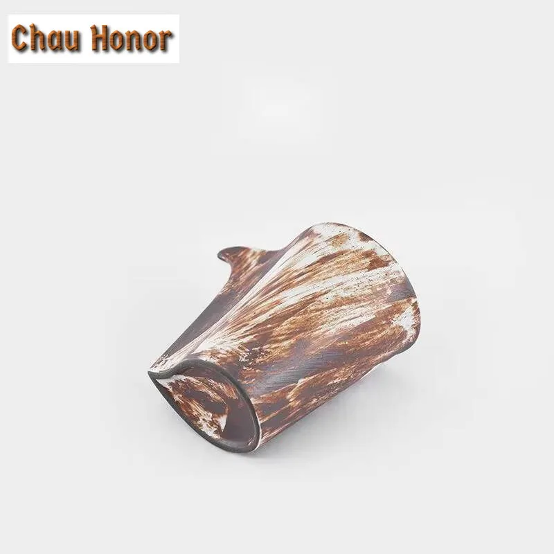 150ml Wabi-sabi Style Japanese Stoneware Fair Cup Kungfu Tea Set Drop-shaped Even Cup Tea Sea Creative Ceramic Wine Dispenser