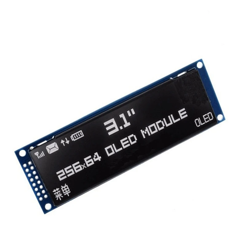 3.12인치 OLED 디스플레이 256x64 SSD1322 드라이버 그래픽 LCD 모듈/C51 White-A86Z용 병렬/SPI 납땜 핀
