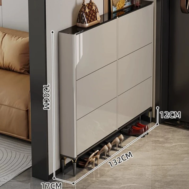 Scarpiera Salvaspazio di Lusso con Divisori Nascosti, Mobile Contenitore per Scarpe, Organizzatore di Scarpe Piccolo, Arredamento per la Casa - immagine 2