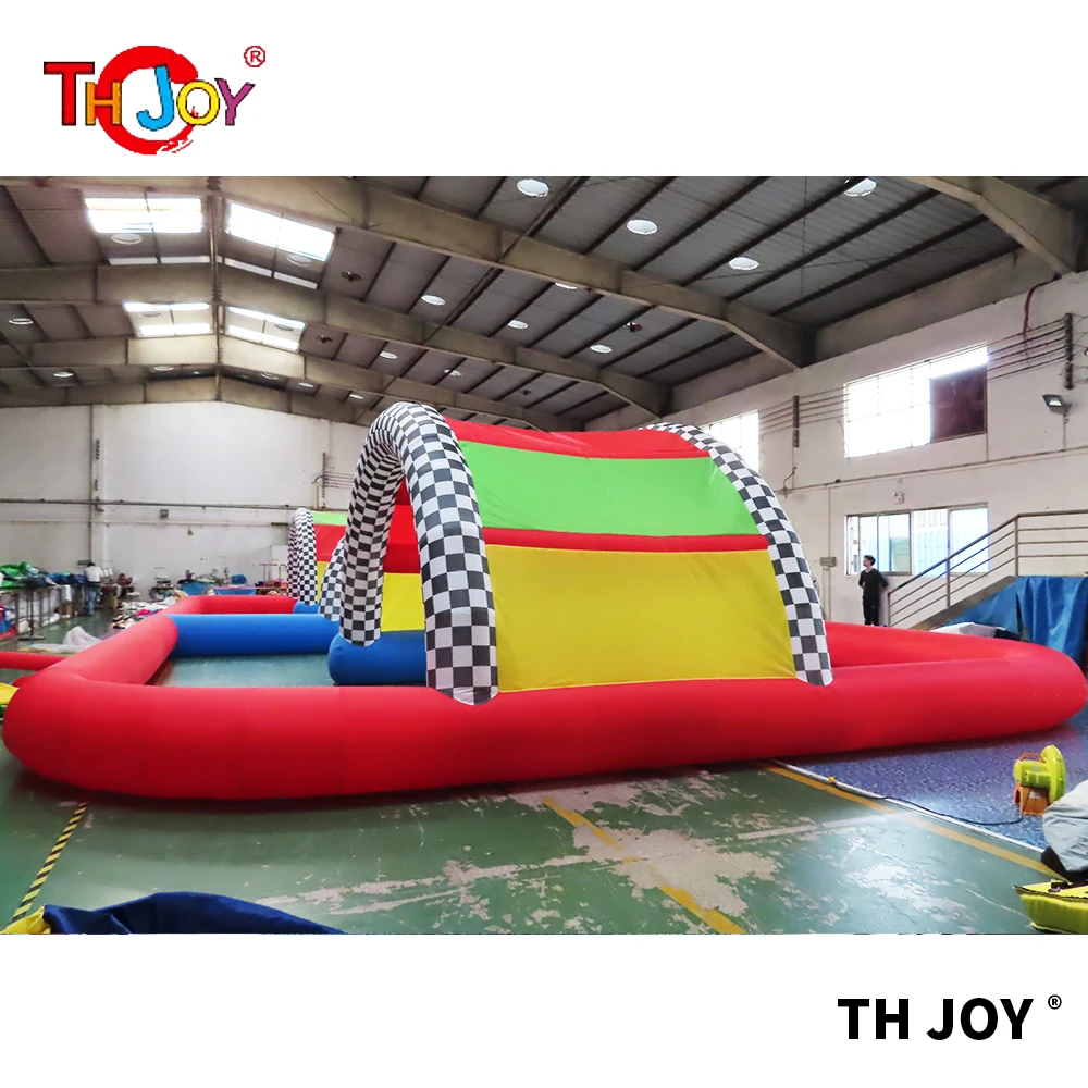 20x10x2.5m Inflatable Zorb Ball Go Kart Air Track Inflatable Race Track 3