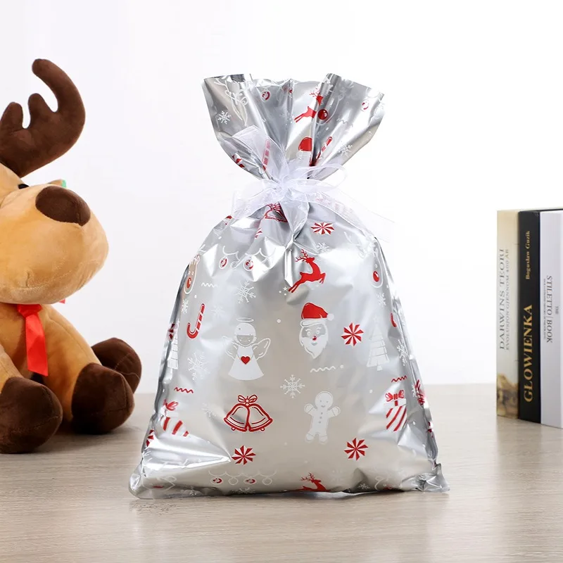 Wiederverwendbare Weihnachts-Süßigkeits-Geschenktüten, Weihnachtsmann-Beutel mit Kordelzug, Feiertags-Partyzubehör für Kinder, Weihnachtsbaumschmuck, Dekoration – Detail 9