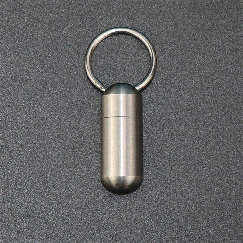 Compact Waterproof Stainless Steel Outdoor Survival Pill Container