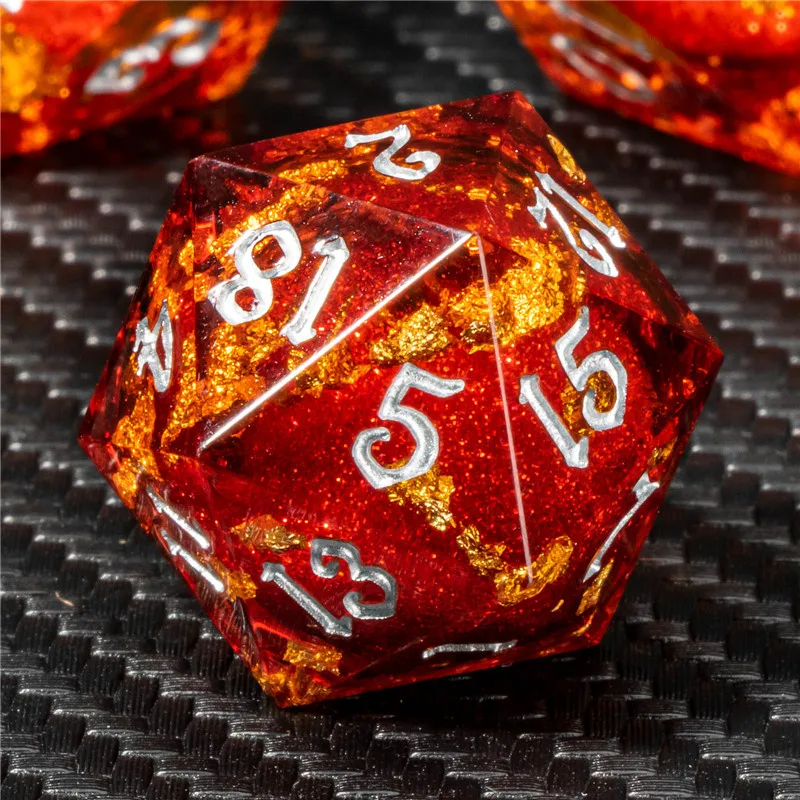

Кервелси DND Liquid Cor Dice, смола Dungeon и Dragon D & D набор костей для ролевых игр, многогранные игральные кости D20 D12 D10 D8 D6 D4