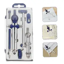 

1 Set 7pcs Multi-functional Drawing Compasses Practical Drawing Tools (Blue)