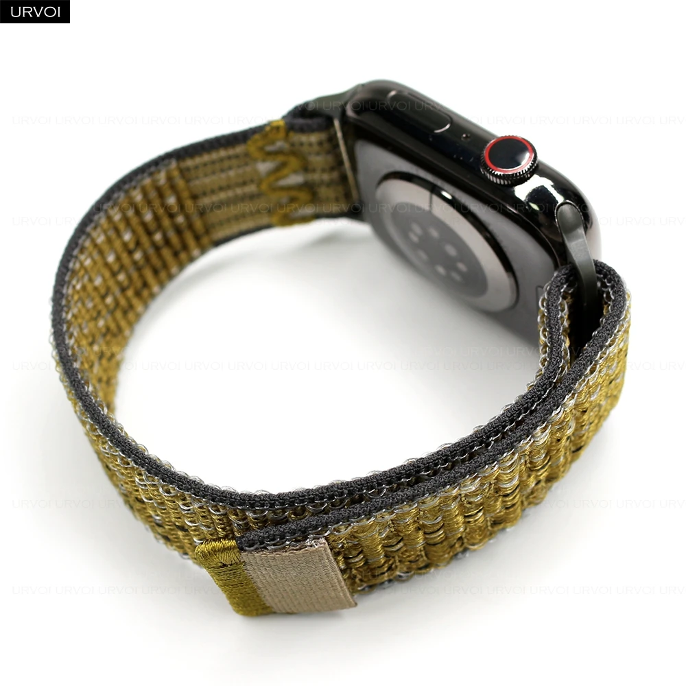 URVOI N Sport loop for Apple Watch Series 11 10 9 8 7 6 SE Nylon Loop Woven pull tab band for iWatch lightweight strap 42mm 46mm