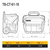 TOUGHBUILT TB-CT-61-18 Large Pull Rod Tool Kit 22 inch Tugboat Bag Waterproof Hard Bottom Multi functional Storage Bag 2