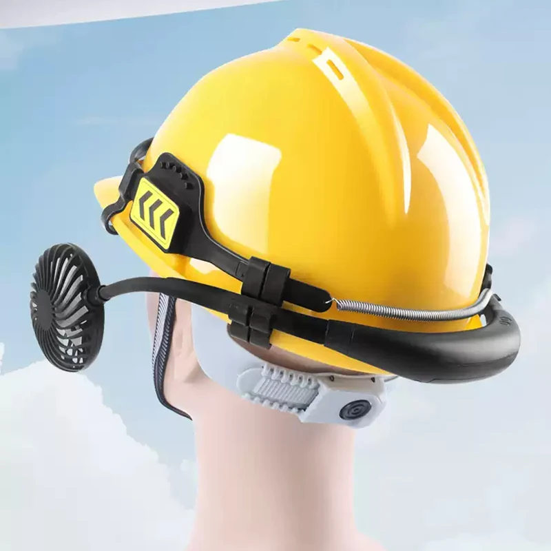 Hard Hat Fan 3 Gear Speed Night Light Cooling Summer Universal Adapter For Most Cap Style Safety Helmet