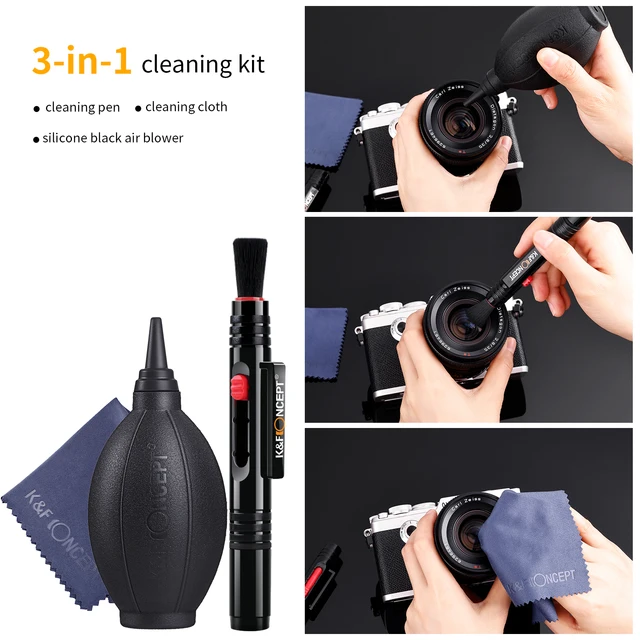 Kit Pulizia Fotocamera DSLR - Set Completo Con Tamponi Sensore, Panno Microfibra E Penna Per Lenti - Foto 4