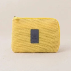 Compact USB Cable Organizer Bag - Digital Electronics Storage Case & Charger Holder (Size L yellow)