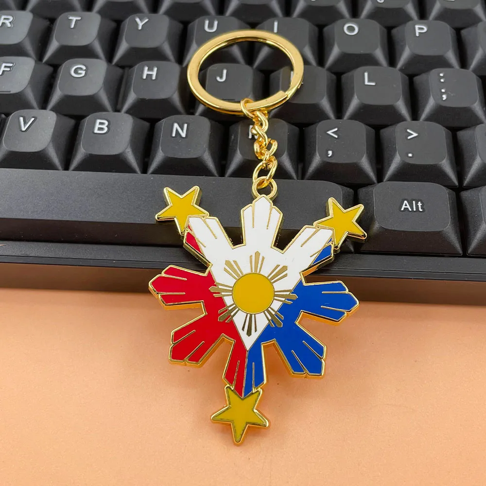 Key Chain Philipines Philippine Sun and Stars Keychain Philippine National Pride Metal ...