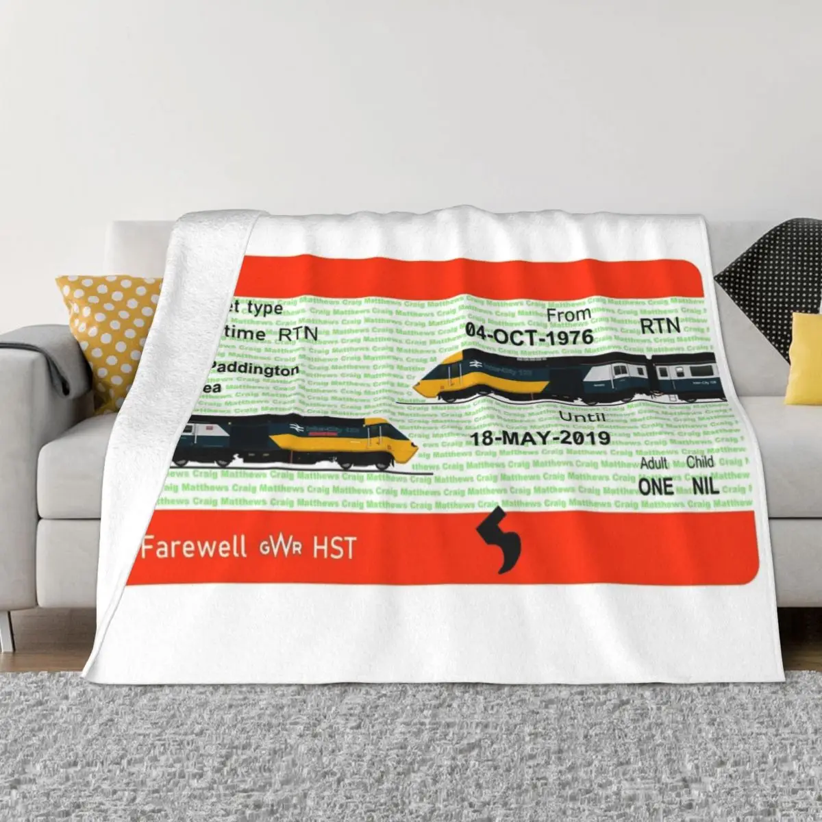 Gwr Intercity 125 Hst Coperta Di Lusso St Coperta Divano