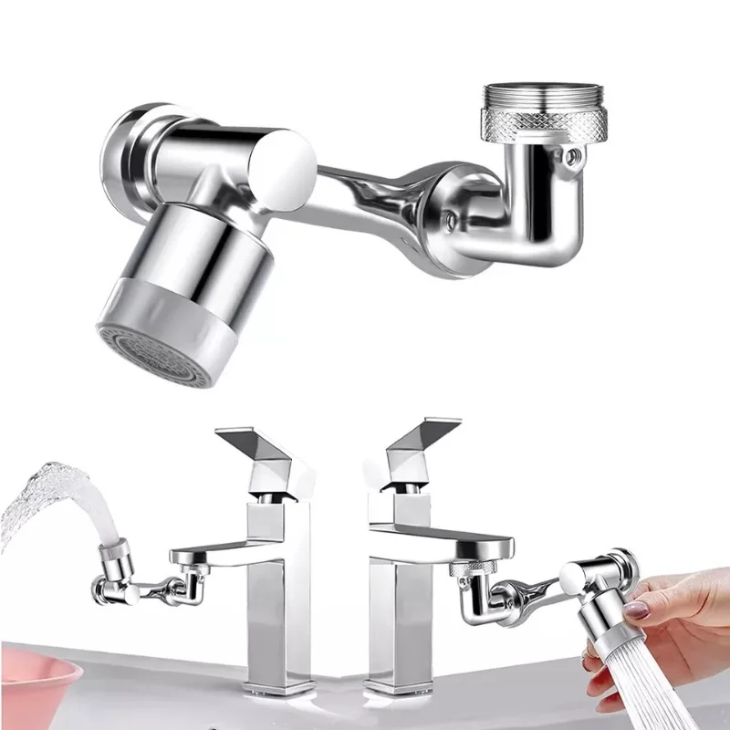 All Metal 1080° Universal Swivel Faucet Sprayer Head for Faucet Extender Aerator Bubbler Nozzle Kitchen Tap Washbasin Robot Arm 5