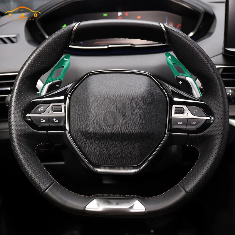 2024 새로운 스티어링 휠 DSG 시프트 패들 확장 시프터 푸조 208 308 508 2008 3008 5008 GTi SW Allure DSG 스티커 Acc