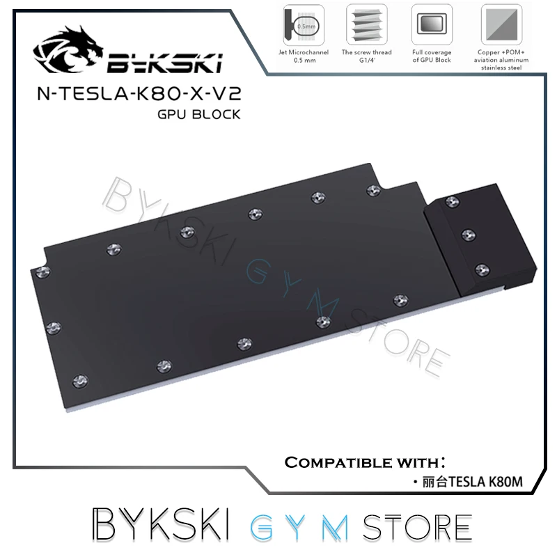 Bykski Gpu Water Block Per Scheda Grafica Leadtek Nvidia Tesla K80M, Blocco Vga In Metallo, Dispositivo Di Raffreddamento Gpu 12V Rgb/5V A-Rgb N-Tesla